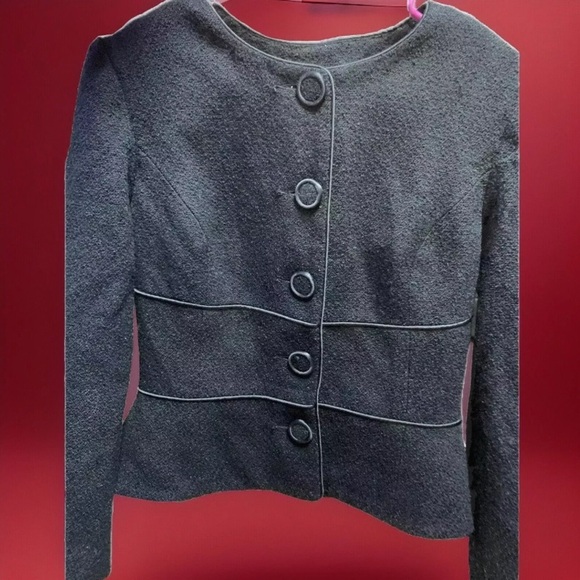 Vintage Women’s Talbots Classic Blazer Black Buttons Size 6 - Picture 2 of 5